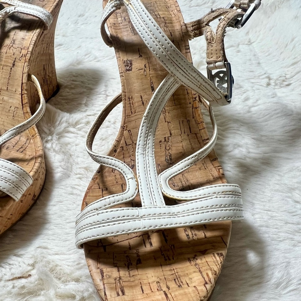 Michael Kors White Wedge Sandals - Picture 4 of 7